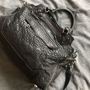 Black Croc Embossed Rebecca Minkoff Bag